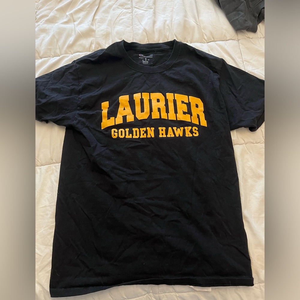 Unisex Laurier Golden Hawks Black T-Shirt
